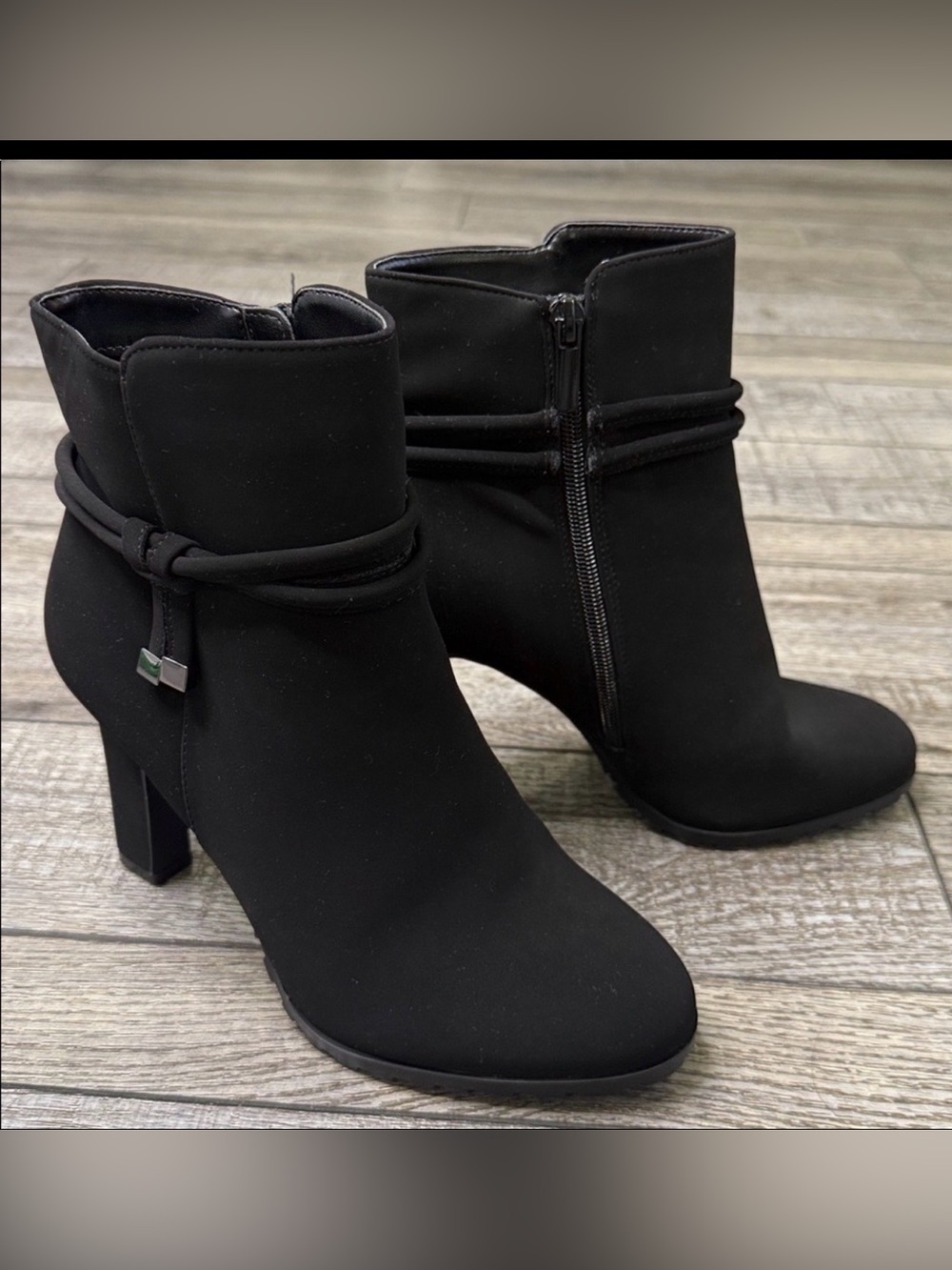 Impo Black Heeled Ankle Boots
